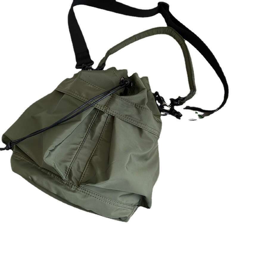 Single Shoulder for Women Versatile Large Capacity 2023 New Nylon Handbag Niche High-end Drawstring Underarm Crossbody Bag