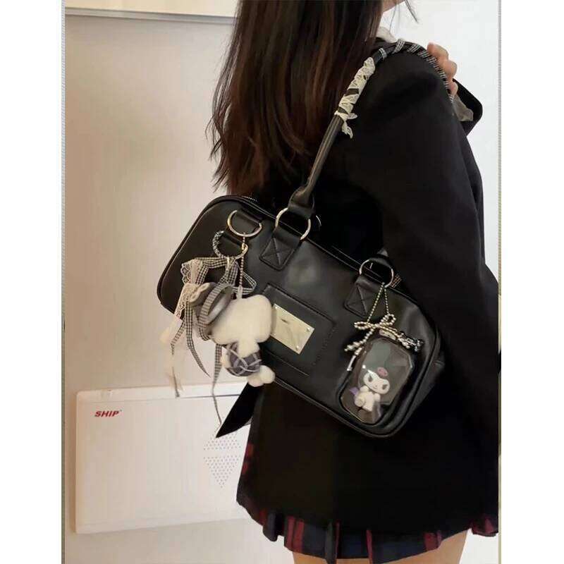 Japanese Casual Snacks Boston Shoulder Pain Two-Dimensional Commuting To Work Versatile Soft Girl Large-Capacity Bag