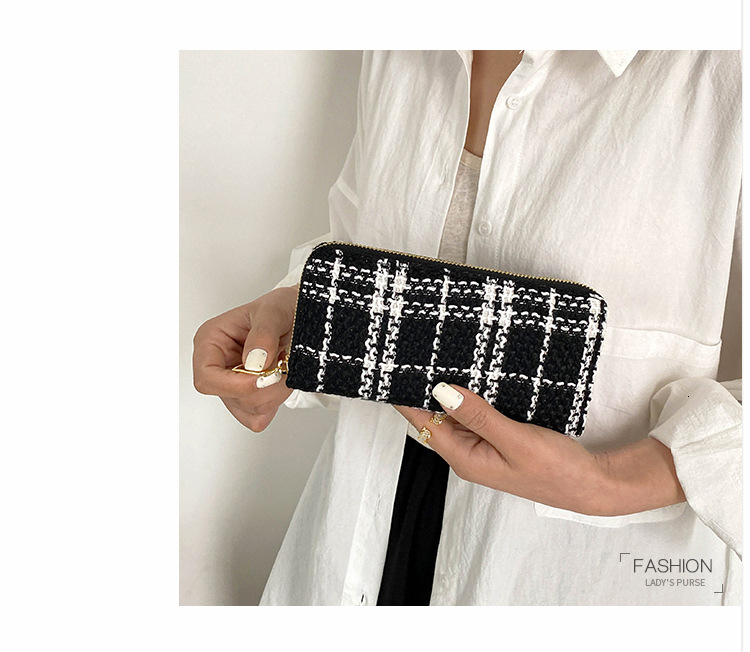 Free Shipping 2025 New Designer Bag Cotton And Linen Single Handle Women's Wallet Long, Exquisite And Practical Card Bag High-quality Trendy Coin