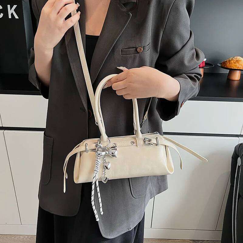 2025 New Korean Fashion Pillow Casual Belt Decorated Handbag Simple Shoulder Crossbody Bag