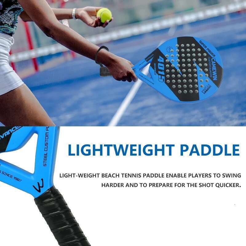 Racket Series Teardrop Padel Flap Aerodynamics & Custom Grip Technology Carbon with Black Eva Core | Advanced