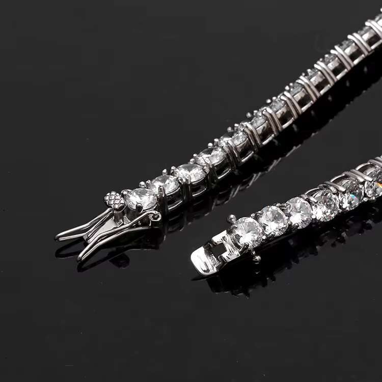 OACOCA HipHop High Quality Brass Tennis Necklace for Women Men 2MM Gold-Plated Rope Chain with CZ Diamond for Gift Orthodox Religious