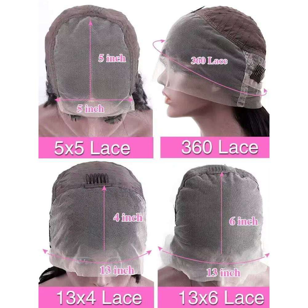 38 40 Inch 220% Density HD Front Straight 13x4 13x6 Transparent Lace Frontal Human Hair Wigs Pre Plucked