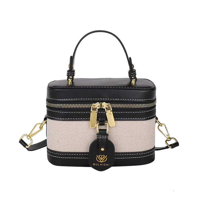 Free Shipping 2025 New Designer Handbag Box Small Square Bag Women's Luxury Wallet Retro Color Block Multifunctional Shoulder Bag