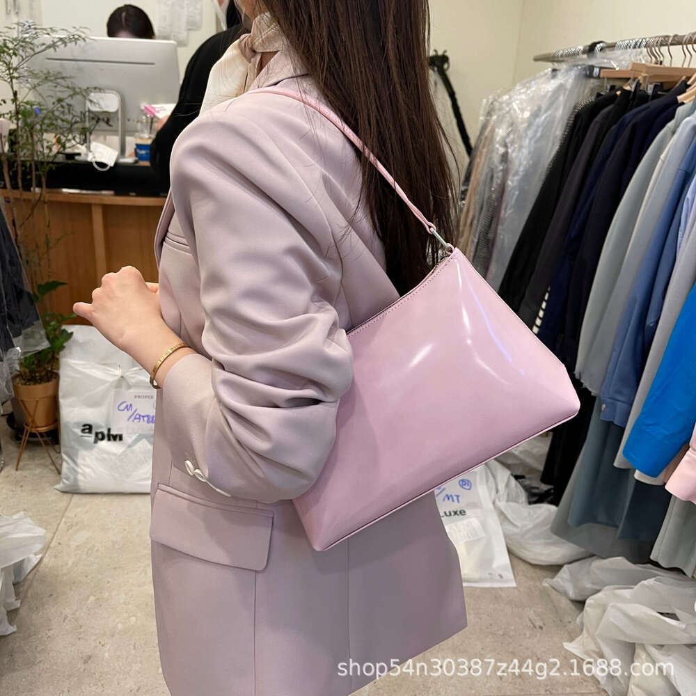 Korean Dongdaemun Dearni Women's 2022 Early Spring New Mirror Leather Underarm Bag Shiny