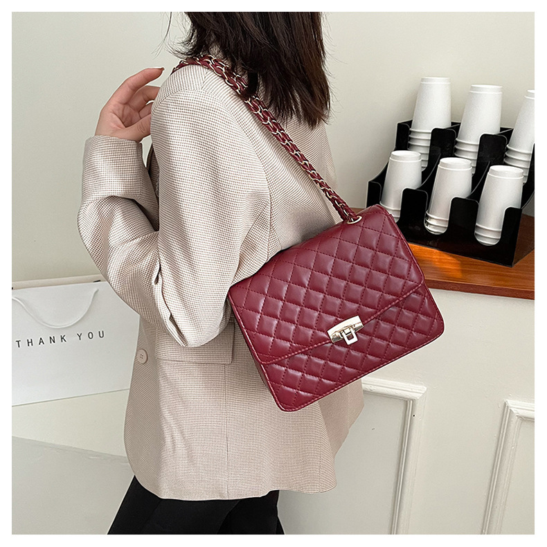 Free Shipping New Designer Bag For 2025 Women's Luxury Wallet Bag Crossbody Retro Trend Quilted Chain Handbag Fashion Shoulder Bag