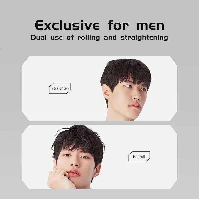 2 In 1 Curler Professional Ceramic Flat Iron For Short Hair Women And Men Beard Straightener
