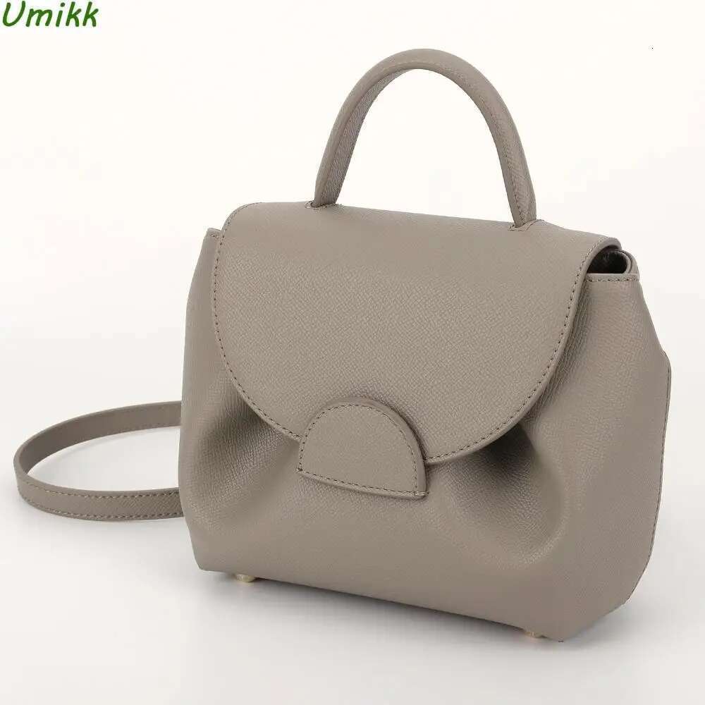 2023 French Cowhide Small Satchel Retro Trend Mini Crossbody Women Classic Solid Flap Top-Handle Bag Designer Handbag