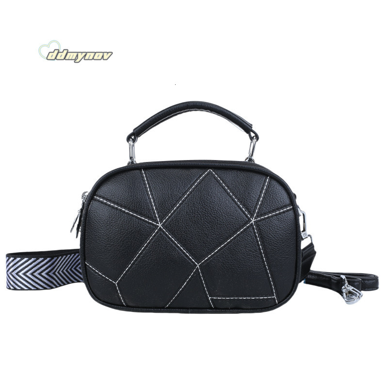 Fashion Patchwork Small Square High-end Versatile Women's Trendy Handbag Shoulder Crossbody Bag ddmynov