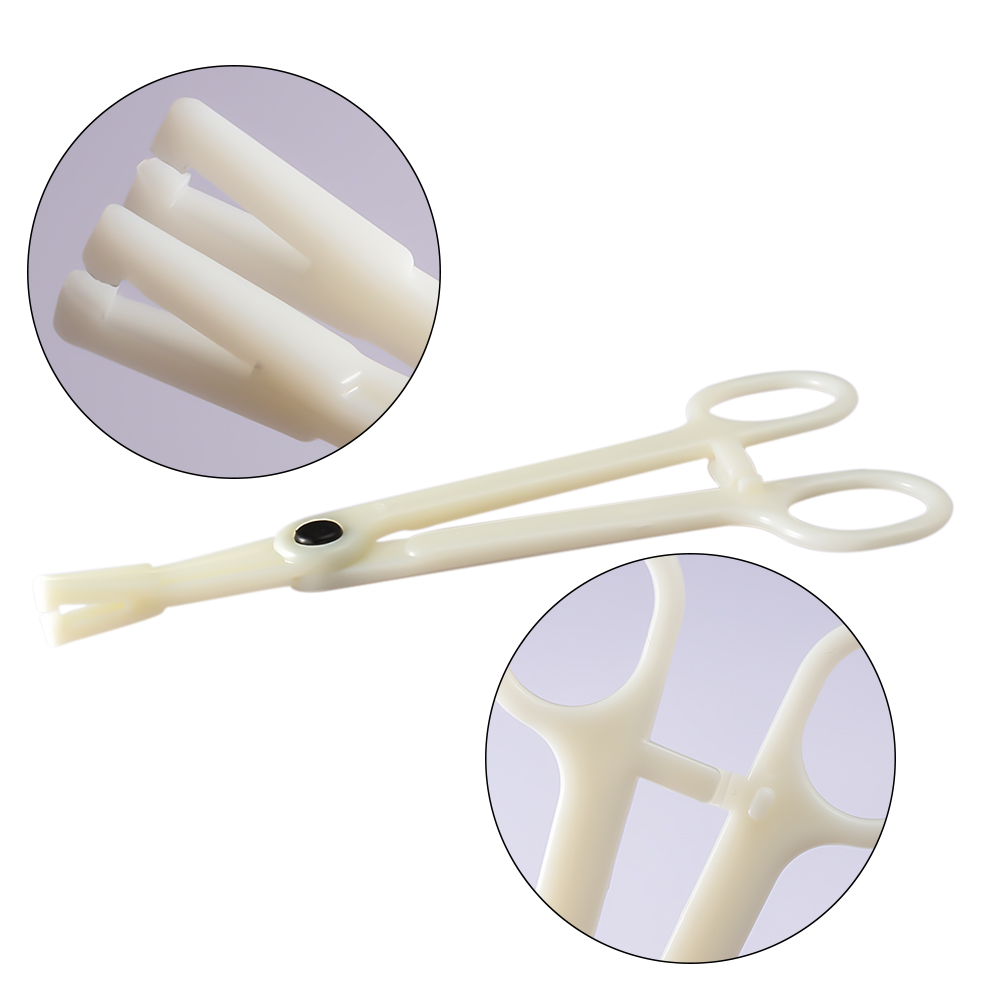 Perforation auxiliary pliers made of acrylic are easy to operate. The perforation position is clean, sterile, and free of infection in one go