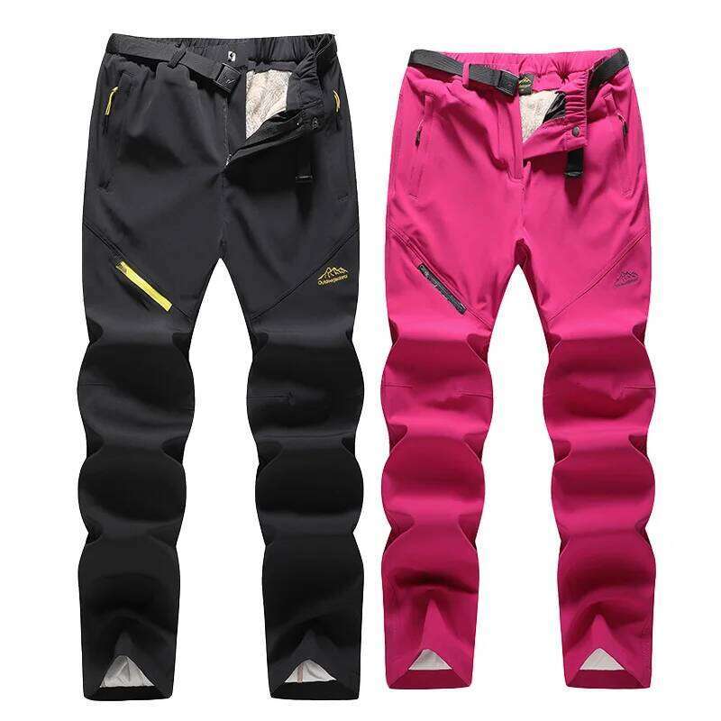 New Men And Women Outdoor Windproof Waterproof Warm 2 in 1 Snow Trousers Winter Ski Snowboard Pants Brand -40 Degrees