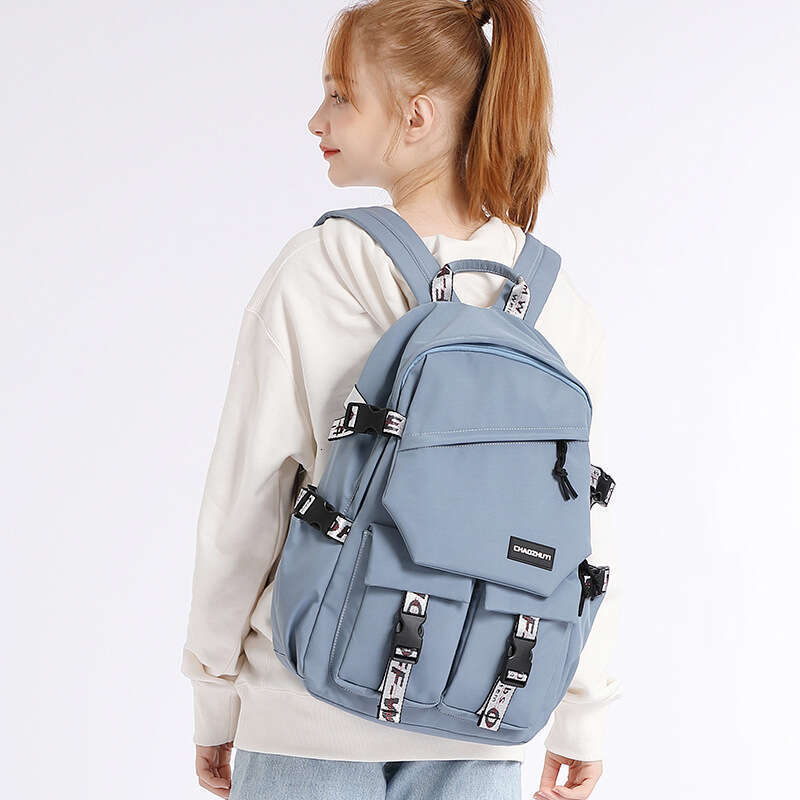 For Girls Ins Style Cute New High College Middle School Student Backpack Unisex Trendy Brand Large Capacity Double Shoulder Bag