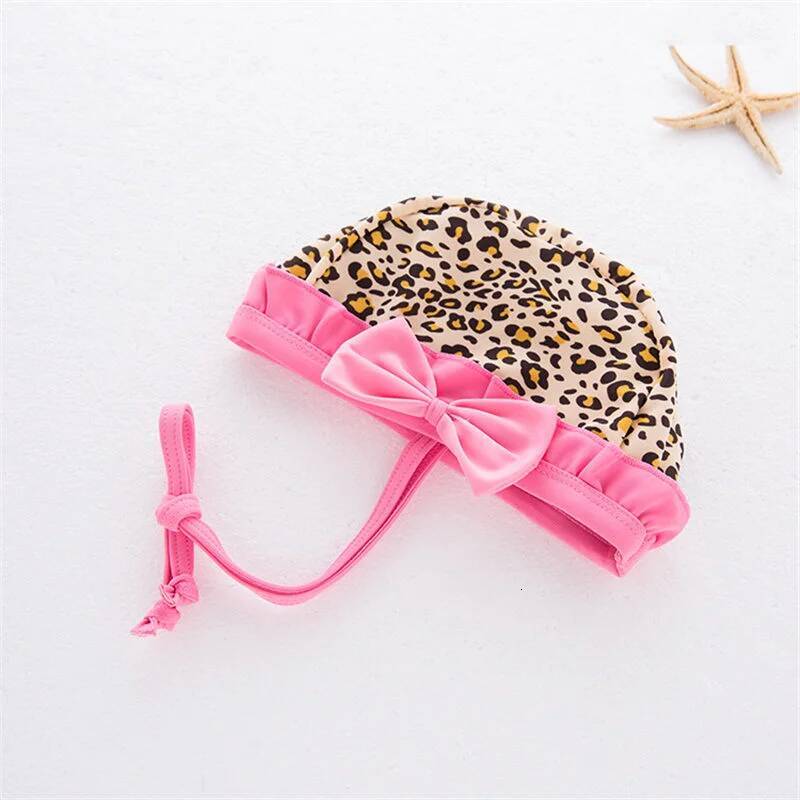 Kids Pink Leopard Swimsuit Swimwear Baby Child Beachwear Bikini Set Swimming Girls Bathing Suit