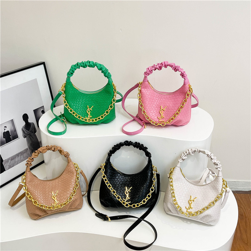 Designer bag free shipping 2025 new fashion light luxury high-end texture printed chain shoulder crossbody bag for womens