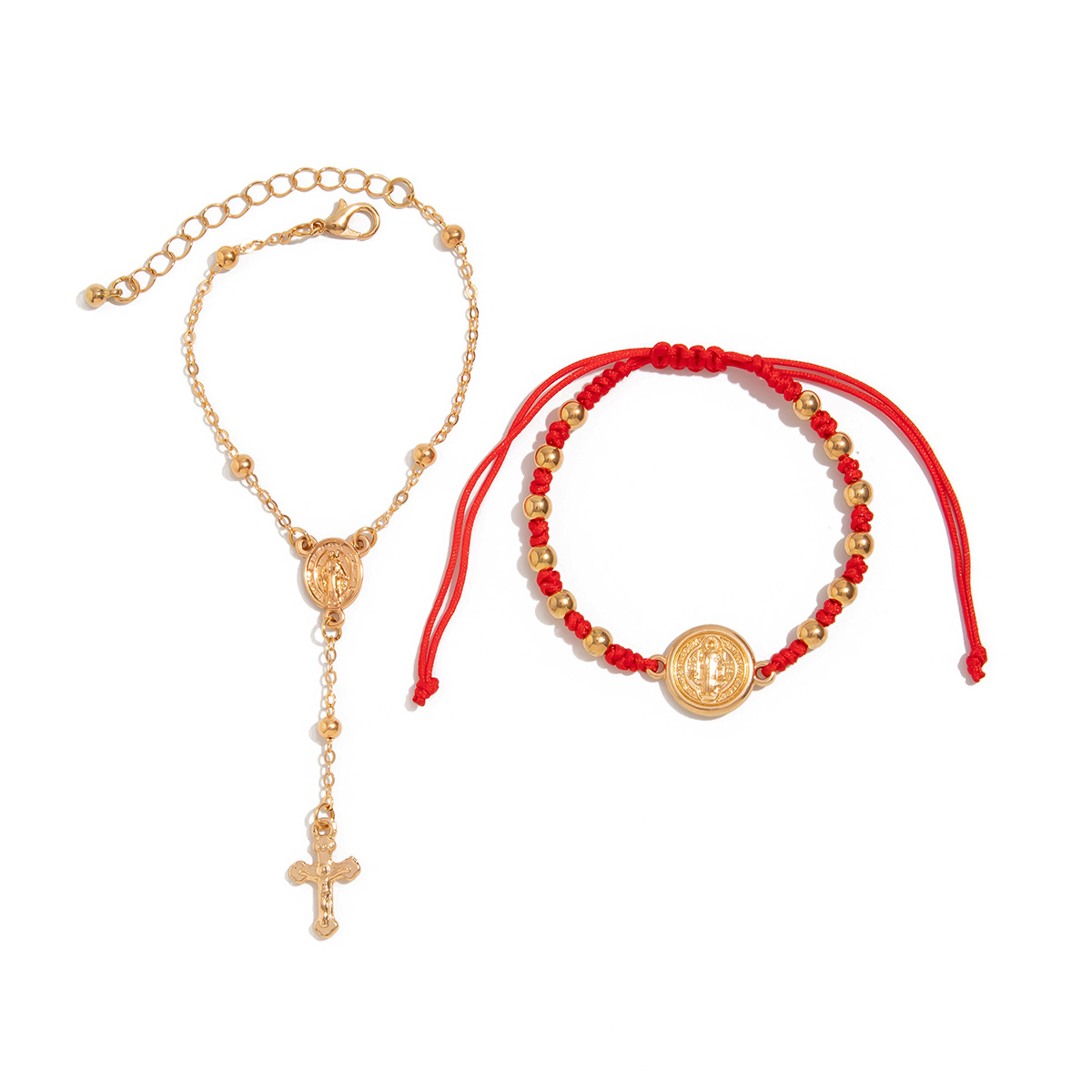 Ethnic Cross Tassel Bracelet Vintage Punk Layered Jewelry Women Bohemian Retro Handmade Fashion Accessories