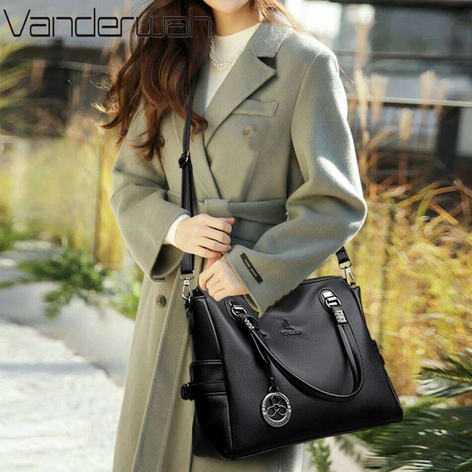 Genuine Handbags Designer High Quality Leather Large Crossbody Bags For Women 2024 Shoulder Bag Sac A Main