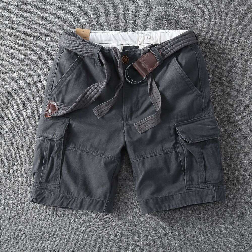 Camouflage Cargo Shorts Men Summer New Style Handsome Five-Point Straight Casual Mid-Length Pants B5