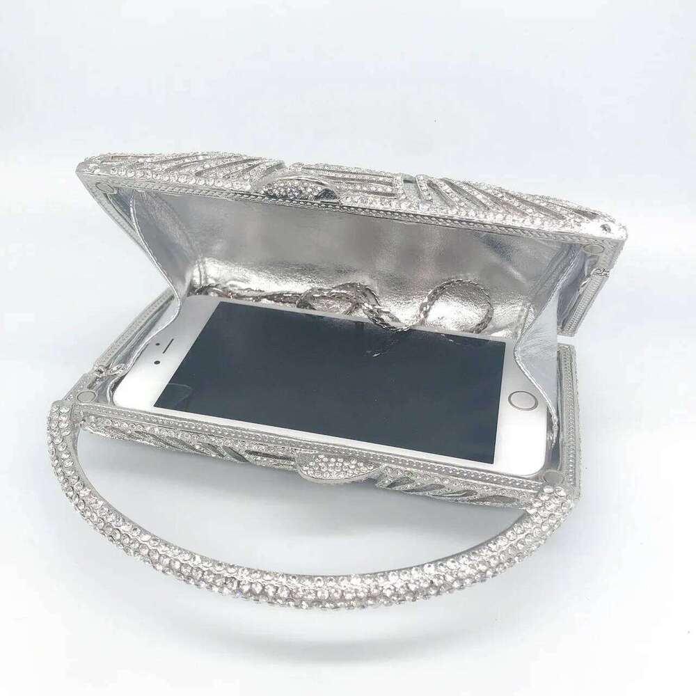 Women Clutch Evening Bag Wedding Crystal Lady Cell Phone Pocket Purse Female Sparkly Wallet for Party Gift