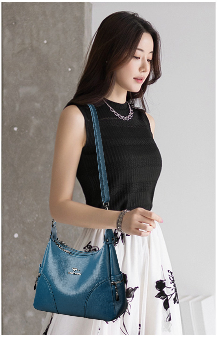 Free Shipping Trade 2025 Luxury High-end Single Shoulder Designer Crossbody Bag Fashionable Middle-aged Mom Women's Bag Simple Versatile Underarm
