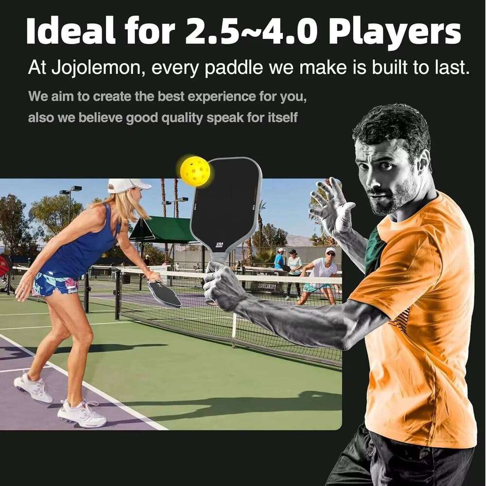 T700 Pickleball Paddle Carbon Fiber Matte Surface 16mm Enhanced Sweet Spot Control Power Grip Non Slip Compatible with Usapa New