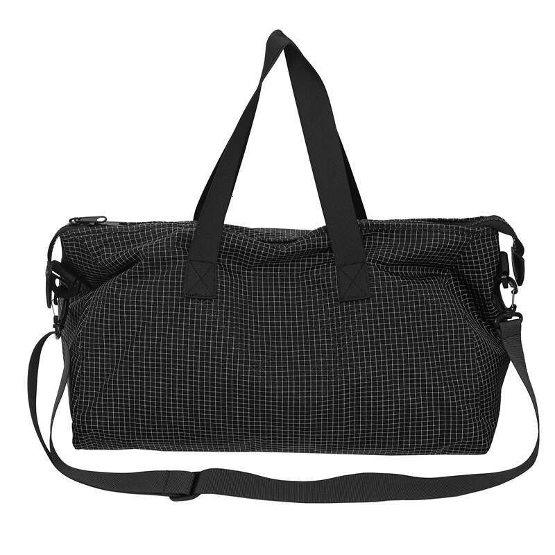 Korean Style New Large Capacity Plaid Short Travel Women Business Trip Storage Luggage For Men Waterproof Gym Bag