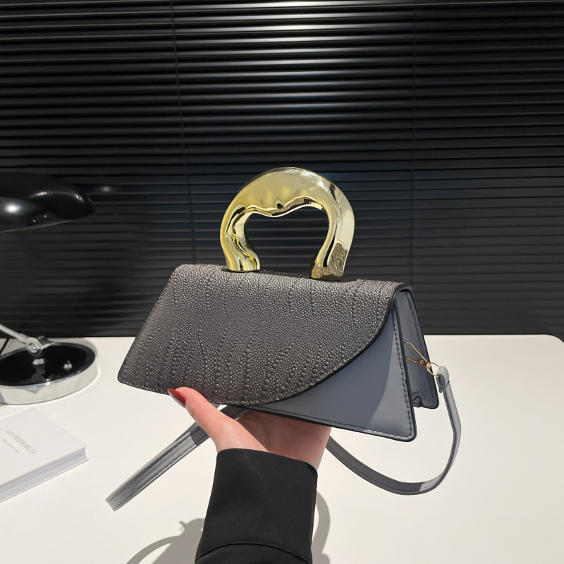 Free Shipping New Designer Bag For 2025 Luxury Wallet Niche Designer Bag High-end Crocodile Women's With Hard Handle Fashion Single Shoulder Cros