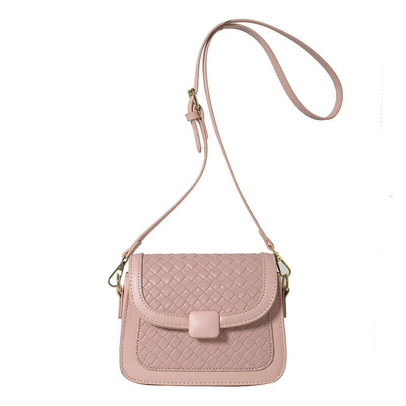 2024 New Fashion Trend Imitation Woven Fabric Texture Small Square Simple Versatile Shoulder Crossbody Bag GUHUISHU