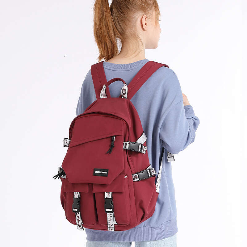 For Girls Ins Style Cute New High College Middle School Student Backpack Unisex Trendy Brand Large Capacity Double Shoulder Bag
