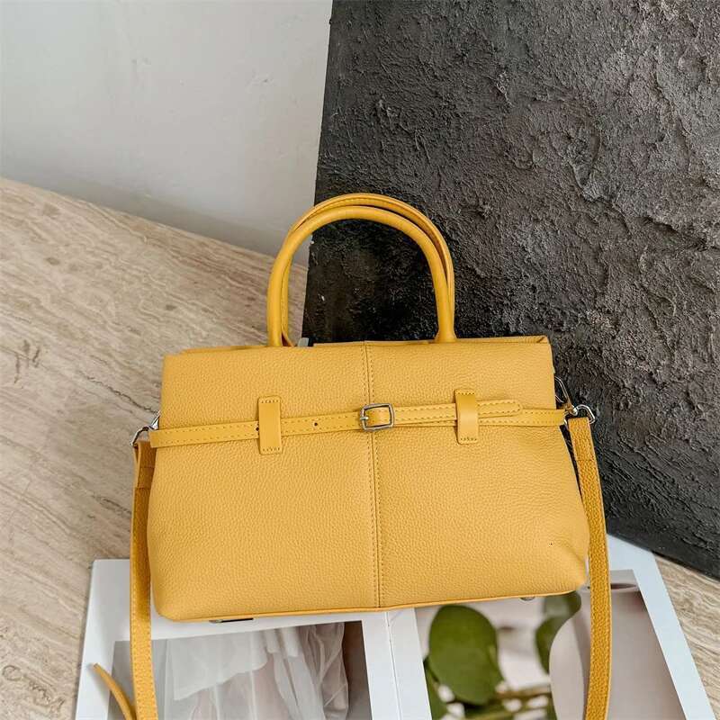 2025 New Cow Tote Bag Ladies Real Cowhide Shoulder Or Crossbody Bags Fashionable Women Genuine Leather Handbag