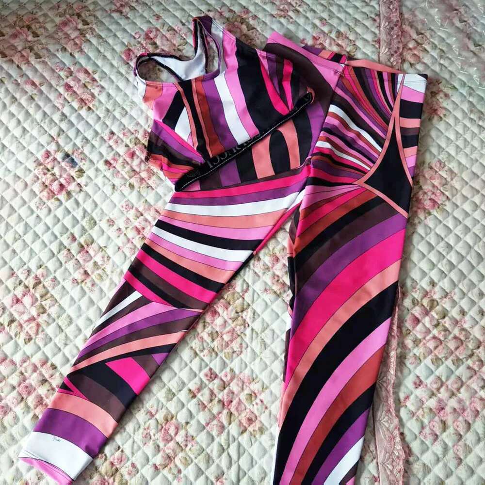 Woman Swimwear Vest Indoor Outdoor Sports Yoga Two Piece Set Sexy Stretch Top and Pants Body Suits Girls Swimsuit