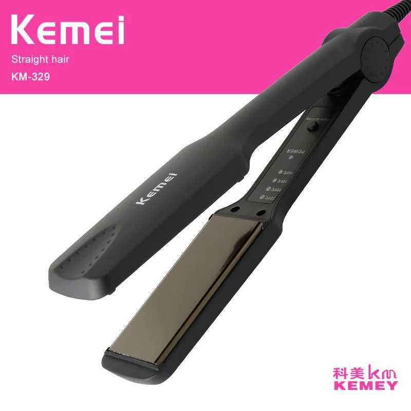 KM-329 Professional Straightening Irons Fast Warmup Thermal Performance Tourmaline Ceramic Heating Plate Hair Straightener W250610