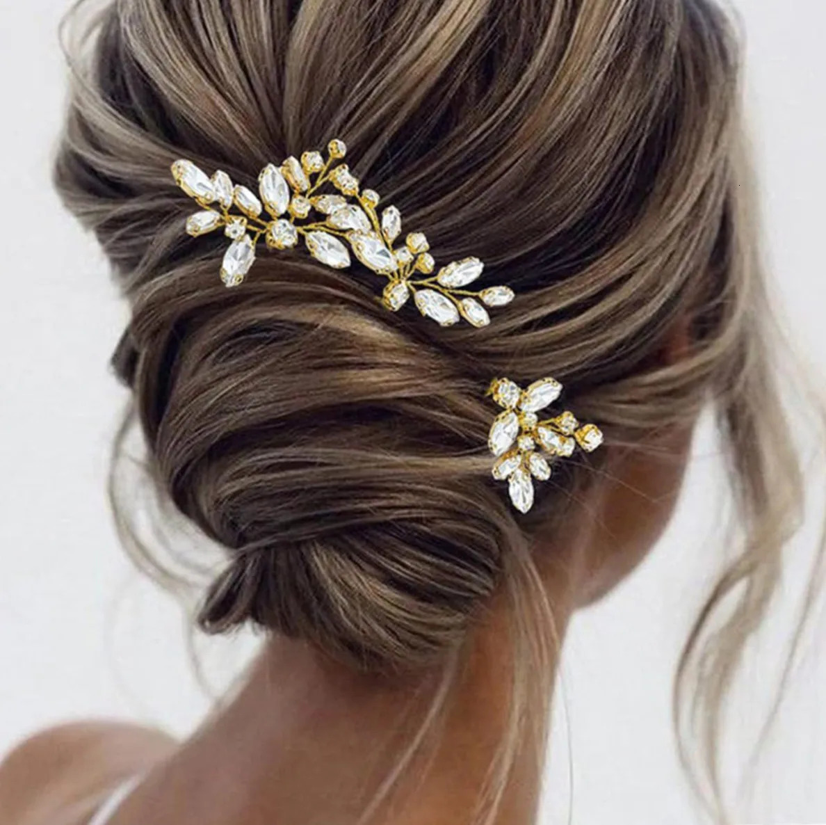 Bride Hairpin Wedding Hair Accessories Trendy Hair Clip U-shaped Alloy Tiaras Princess Party Headpiece Bride Hair Jewelry 250610