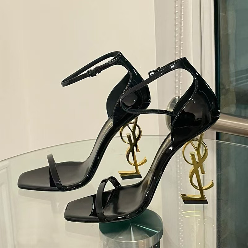 2025 Plus Size Celebrity With A Single Letter And Thin Heel Designer High Heels With Exposed Toes Versatile Leather Temperament Luxurious Sandals