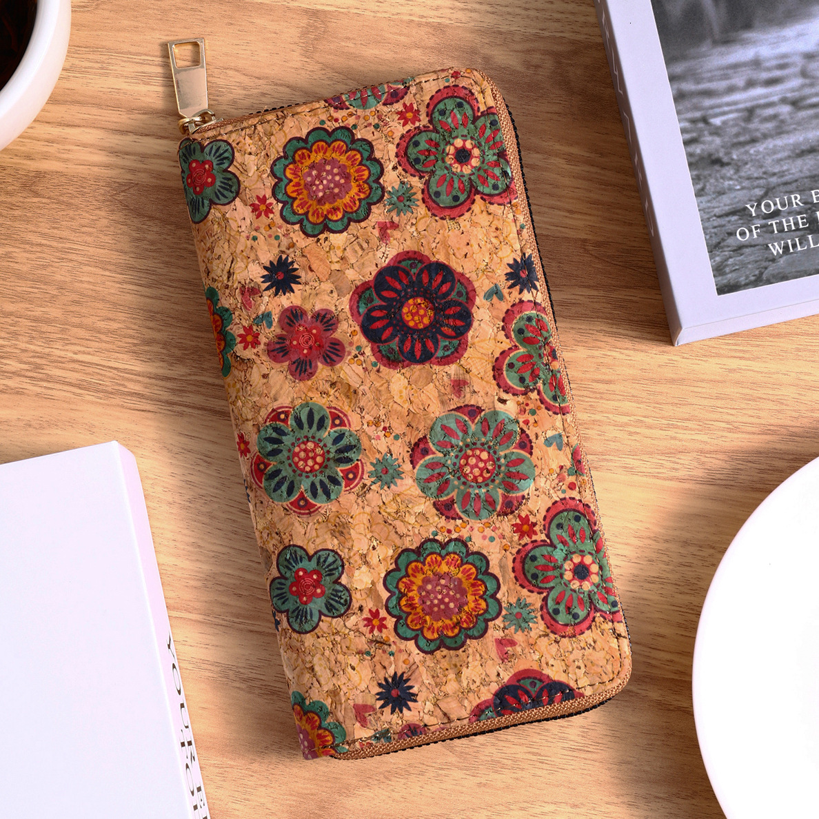 Free Shipping 2025 New Designer Bag Cross-border Ethnic Style Women's Wallet Wood Grain Multi Card Slot Card Bag PU Material Exquisite Practical 
