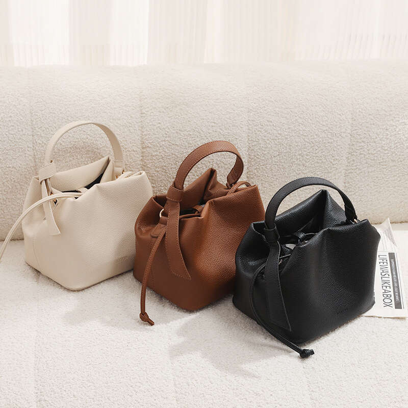 New Genuine Leather Texture Commuter Versatile Shoulder Crossbody Bag Niche Fashion Handbag for Women
