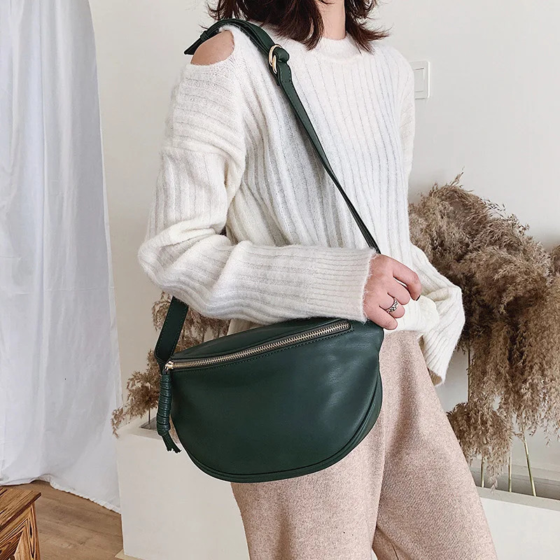 Fashion Simple Chest Pack High Quality Leather Fanny Bag Women Waist Phone Purse ner Female Shoulder Crossbody Bags 250605
