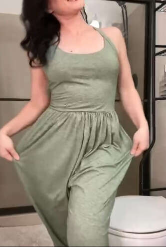 DHEssentials Sleeveless Wide Leg Jumpsuit for Women Casual Loose Fit Romper with Waist Tie Stretch Fabric S to 3XL