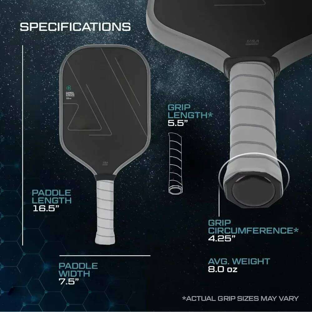 T700 Thermoformed Unibody Raw Fiber Pickleball Paddle Carbon Friction Surface SpinTextured Increased Power USAPA Approved