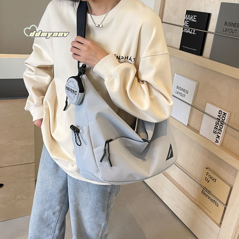 Large Capacity Canvas for Women 2025 New Versatile Casual Simple Dumpling High-end Trendy Crossbody Bag ddmynov