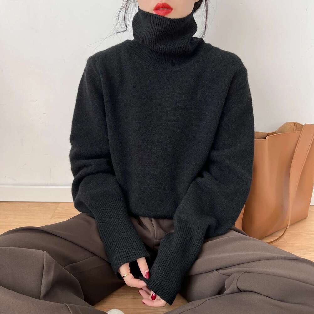 Women Jumper Female Pullover Long Sleeve Casual Turtleneck Autumn Winter Cashmere Sweater