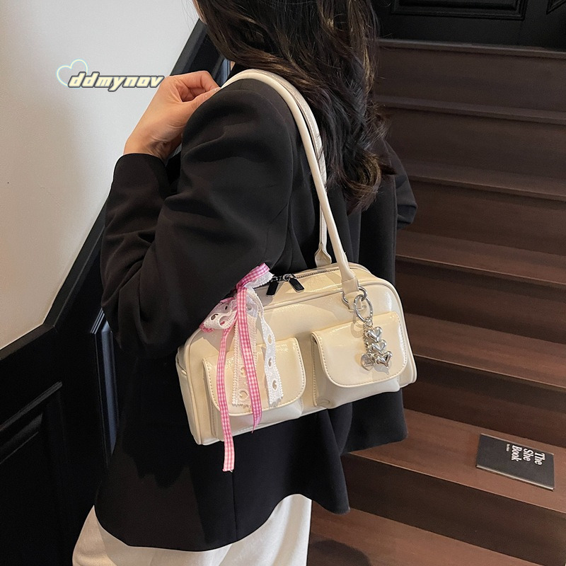 This Year's Trend: Boston for Women, Large Capacity, 2025 Spring New Style, Shoulder and Underarm Commuter Pillow Bag ddmynov ddmynov