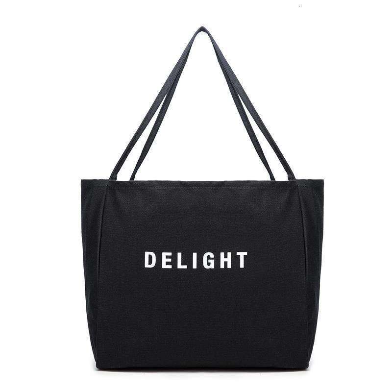 () Large Capacity Alphabet Canvas Bag Candy Color