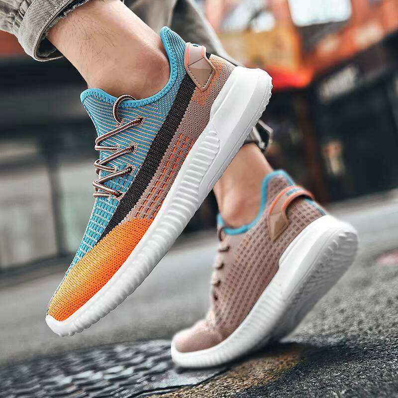 Cold Sticky Flying Woven Fashion Trendy Sneakers Men's Comfortable Casual Sport Shoes