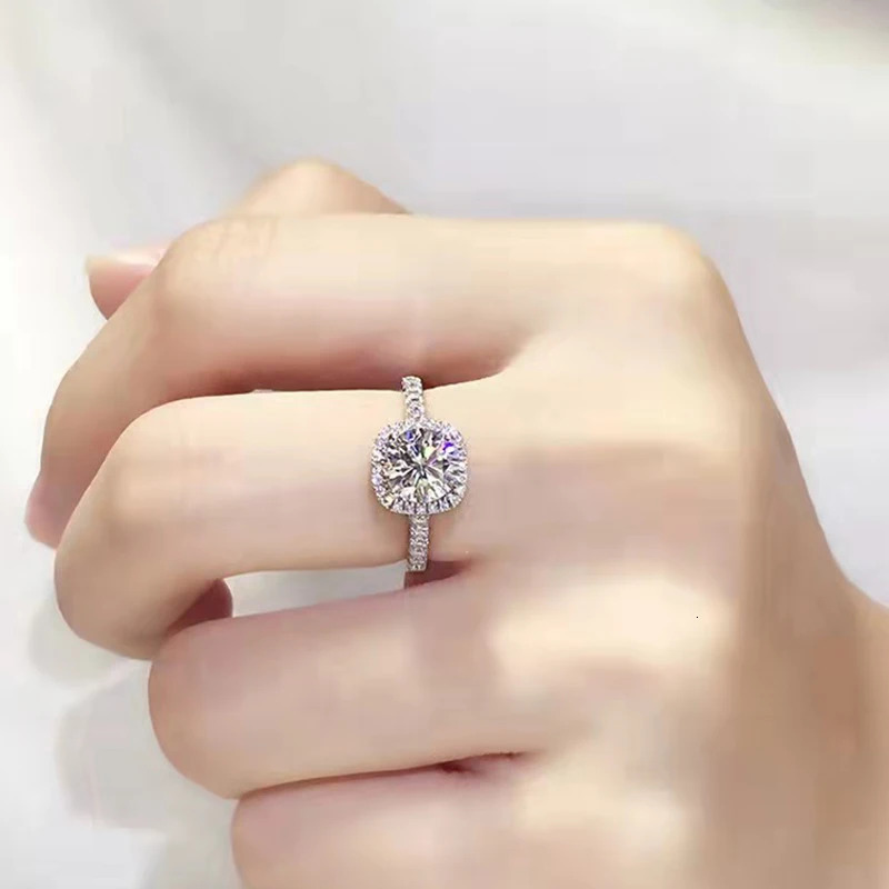 AETEEY Diamond Square Ring D Color 1CT 2CT Real 925 Sterling Silver For Women Wedding Fine Jewelry RI018 250610