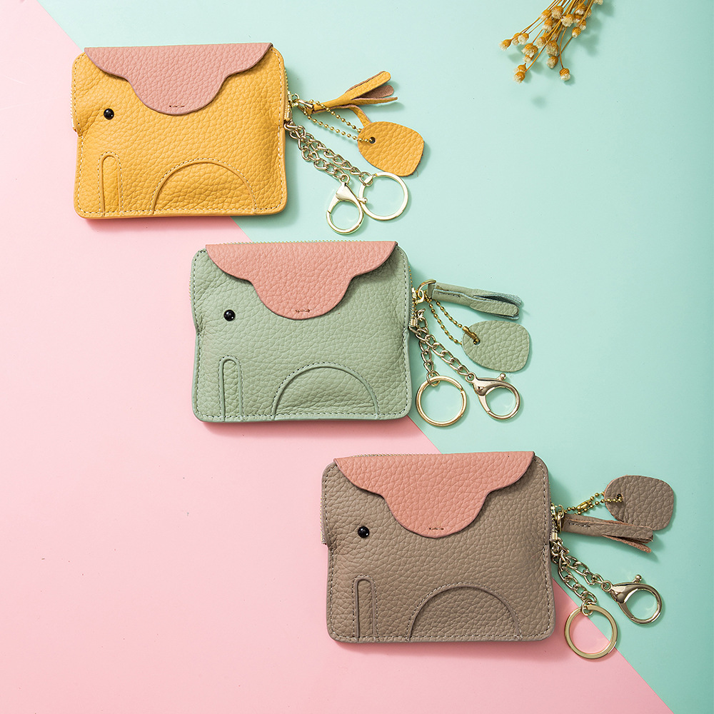 Free Shipping 2025 New Designer Bag Ultra-thin Coin Bag Cowhide Keychain Bag Women's Leather Wallet Cute Exquisite Practical Card Bag