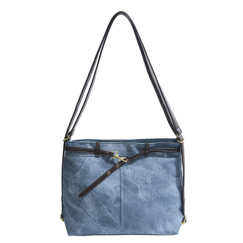 Unique Denim Design Large Capacity Shoulder For Women Versatile Casual Handbag Crossbody Bag Multifunctional Student Backpack