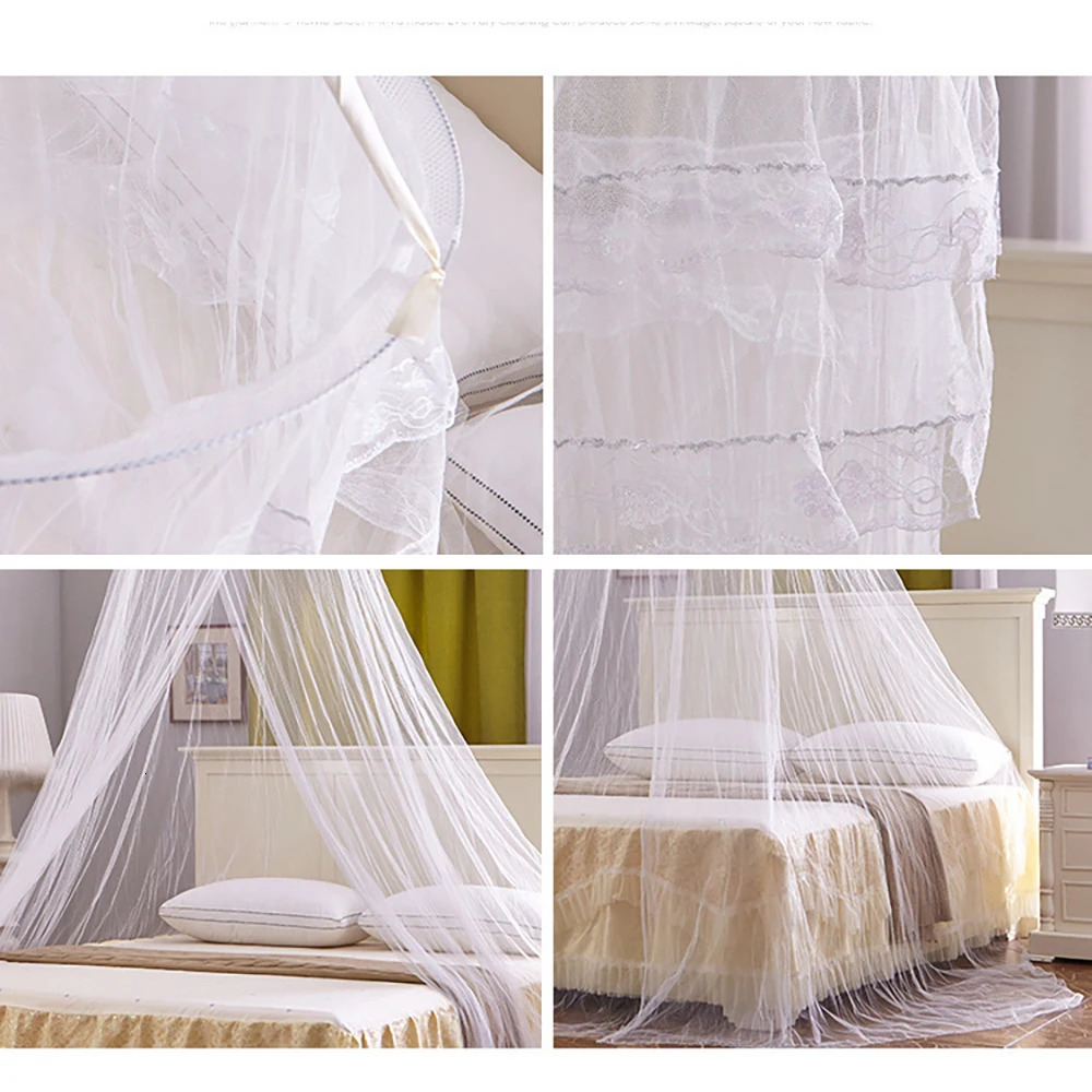 Hung Dome Mosquito Net Decoration Baby Bed Crib Canopy Tulle Curtains for Bedroom Play House Tent Children Kids Room 250604z