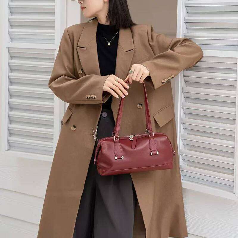 High Quality Shoulder Armpit Tote Genuine Leather Women's Bag, New Trendy And Versatile Handbag 2025/06/10 2025/06/10