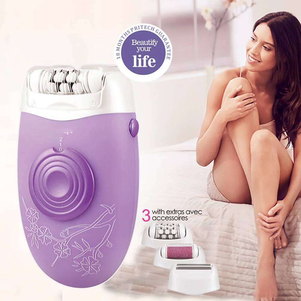 Electric Women's Axillary and Leg Hair Remover Shaving Three in One Foot Grinder