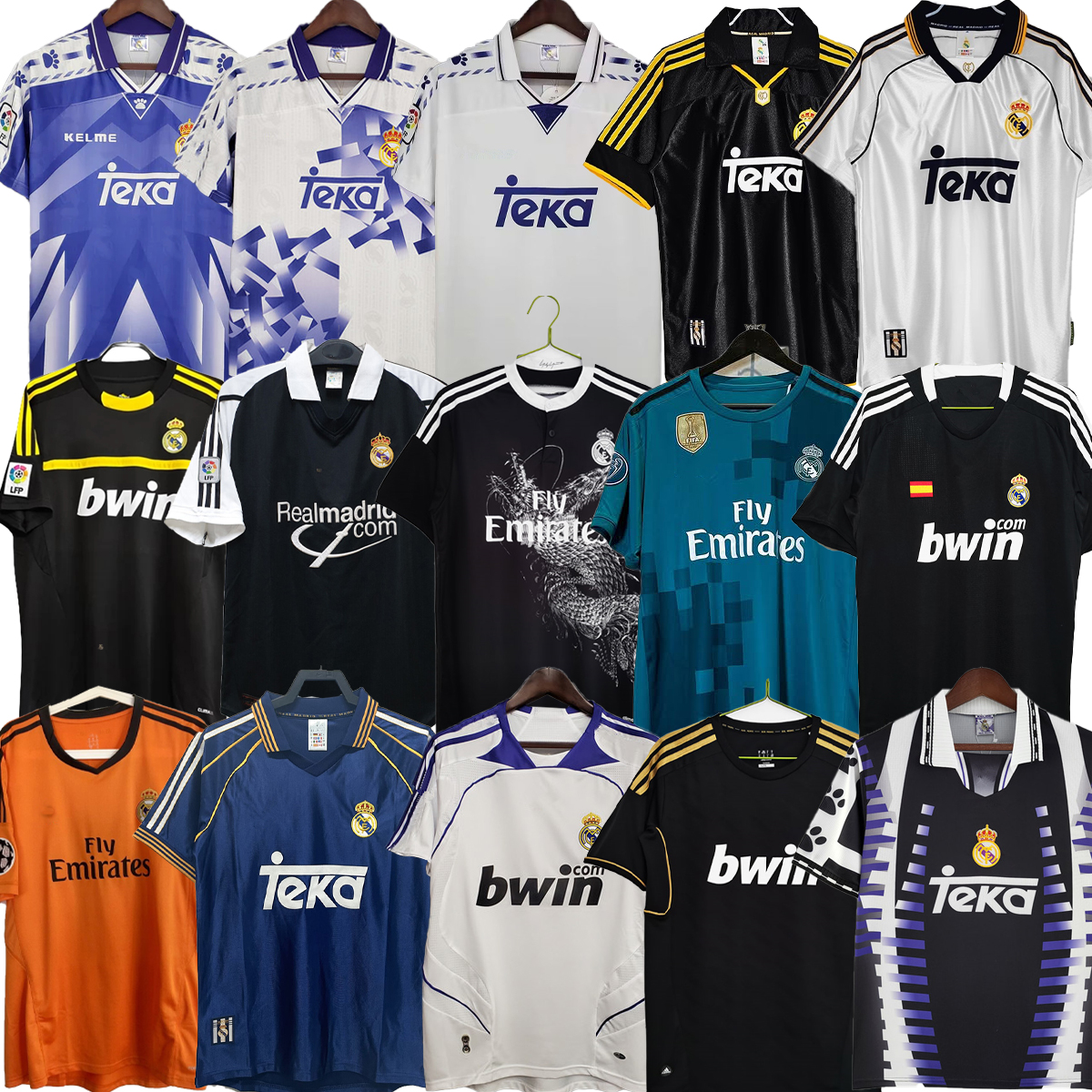 Retro Real MBAPPE MadridS 1998-99 ZIDANE Soccer Jersey Football CARLOS RONALDO RAUL Vintage FIGO Home Away Kits 01234567 shirt outdoor sports equipment BELLINGHAM